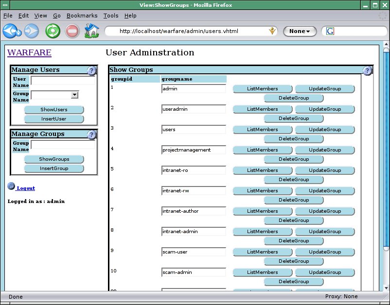 The User Detail Screen.